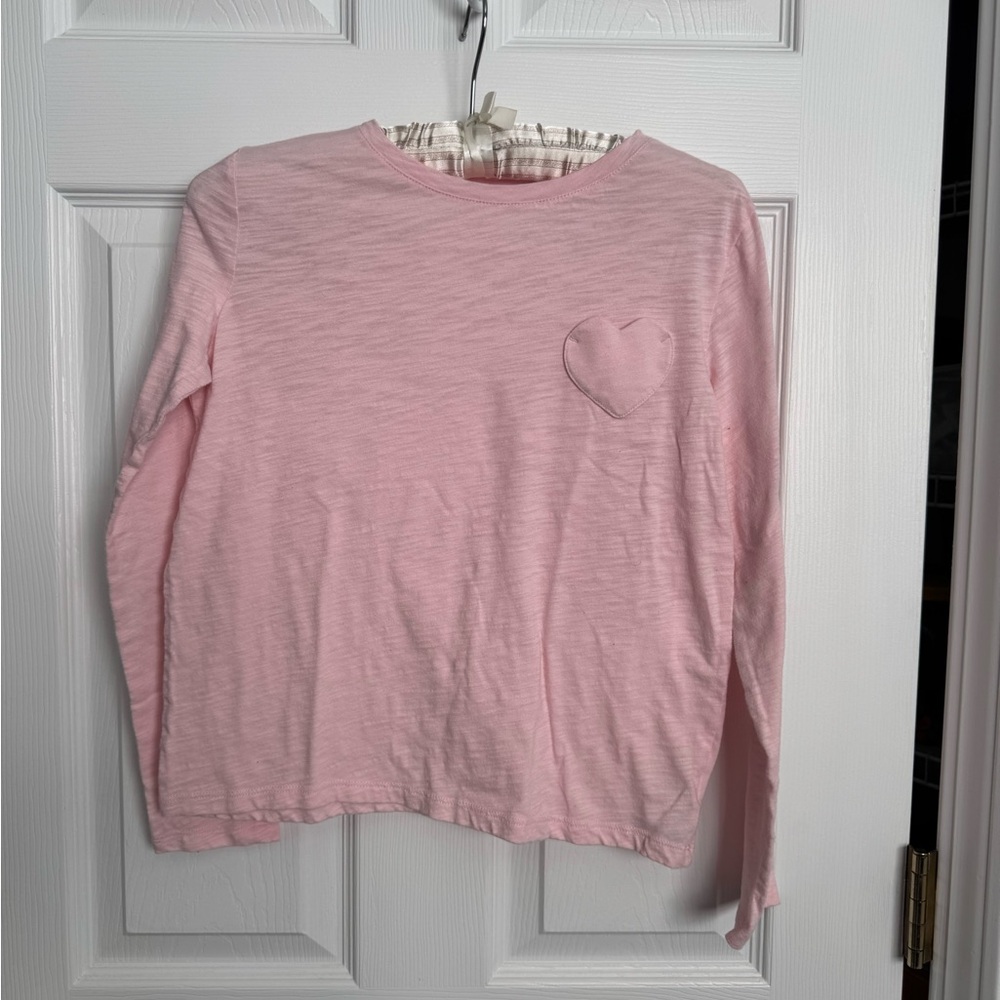 Old Navy Light Pink Long Sleeve Tee with Heart Accent
